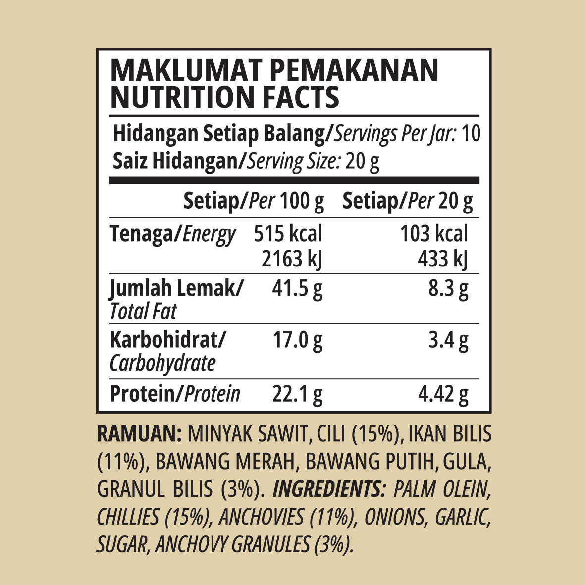 Sambal Ikan Bilis Garing
